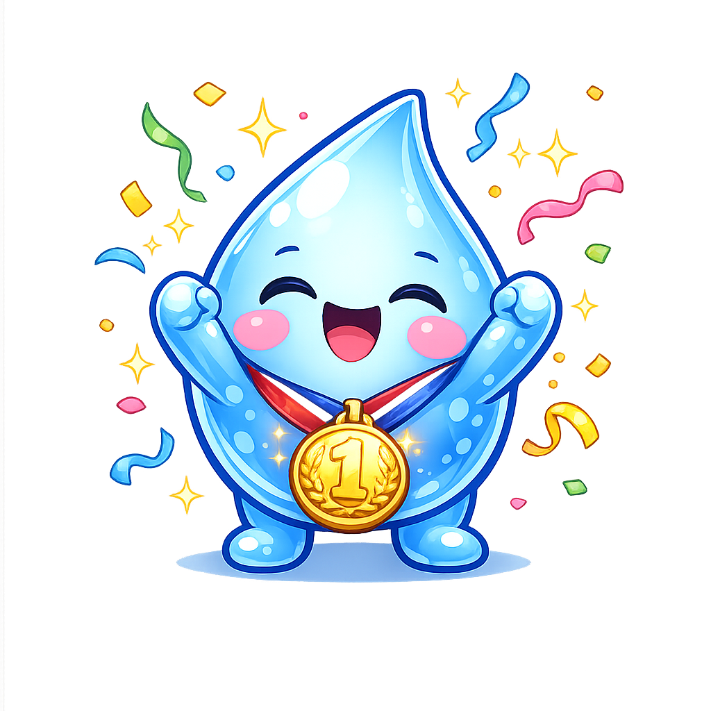 Oshy character celebrating