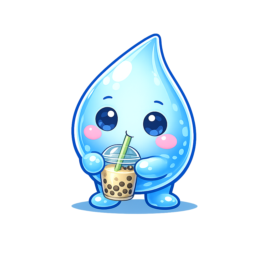 Oshy character with drinks