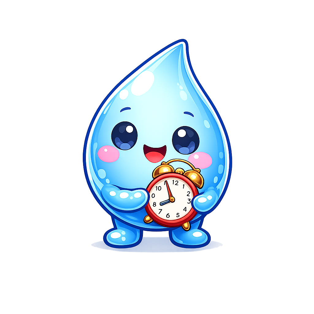 Oshy character holding a clock